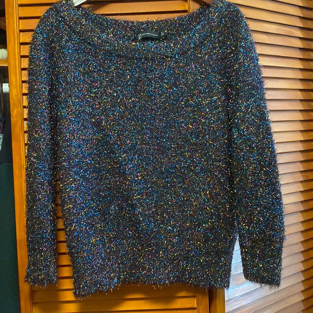 New york and company zara style glitter sweater